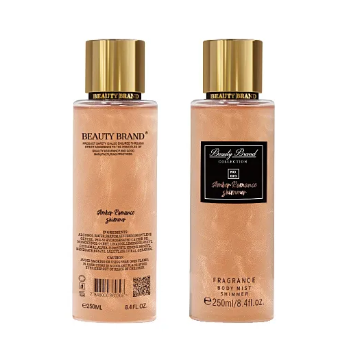 BODY SPLASH BEAUTY BRAND COLLECTION AMBER ROMANCE SHIMMER 250 ML  BRUME PARFUMÉE