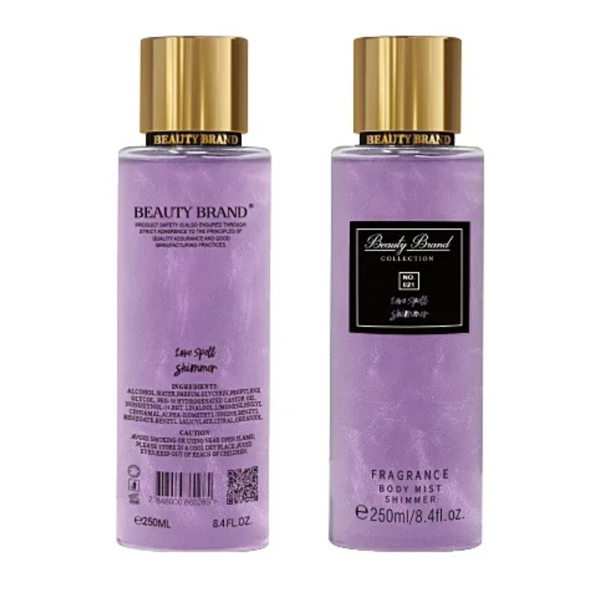 BODY SPLASH BEAUTY BRAND COLLECTION LOVE SPELL SHIMMER 250ML  BRUME PARFUMÉE