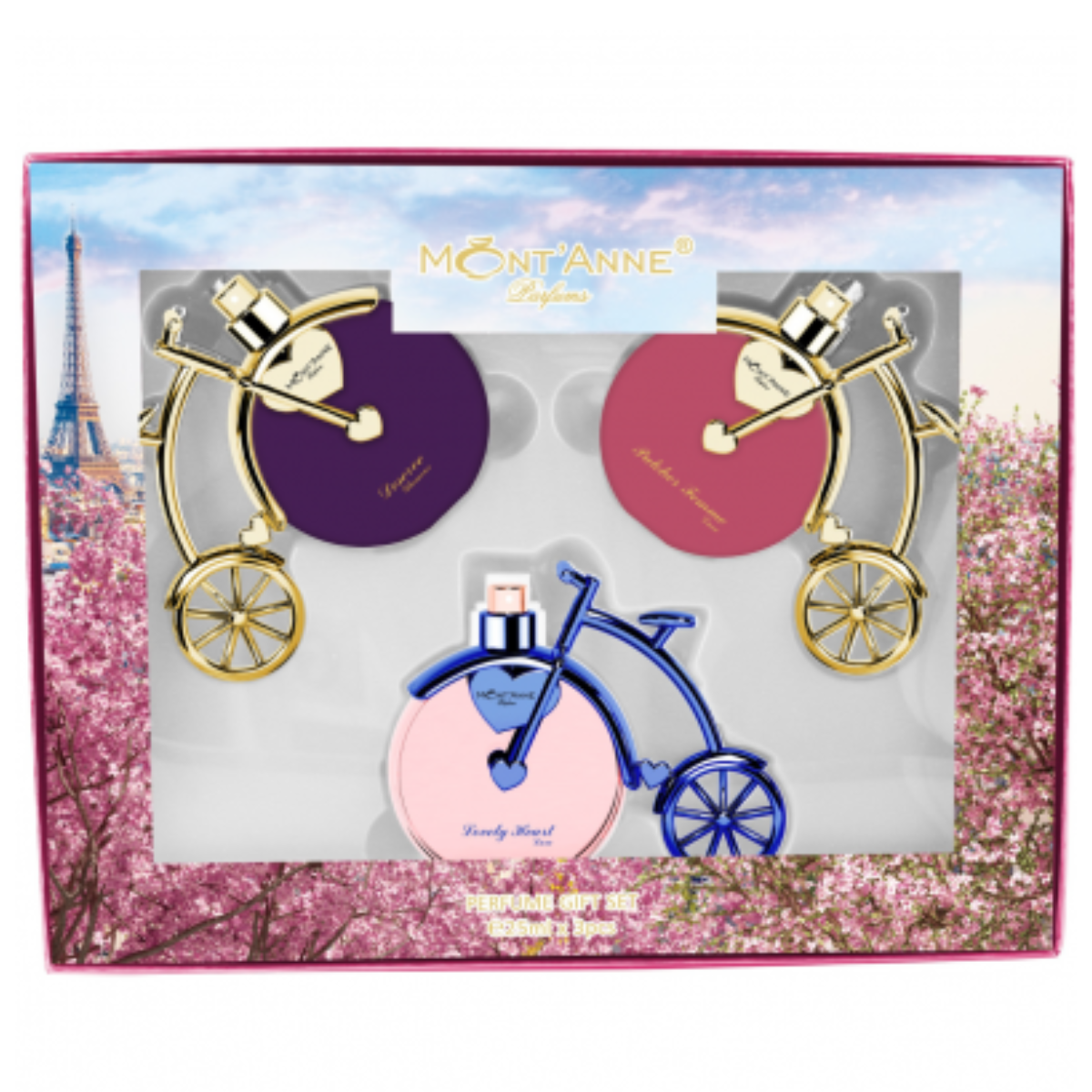 KIT MONT’ANNE GIFT SET 3X25ML DESERVE GLAMOUR + PULCHER FEMME LUXE + LOVELY HEART LUXE