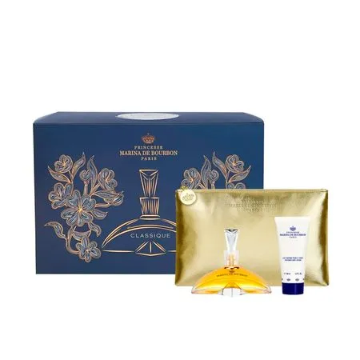KIT MARINA DE BOURBON CLASSIQUE 100ML + BODY LOTION 100ML + NECESSAIRE