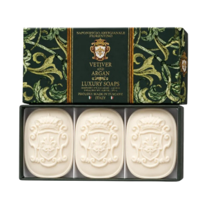SABONETE FIORENTINO 3X125G VETIVER E ARGAN